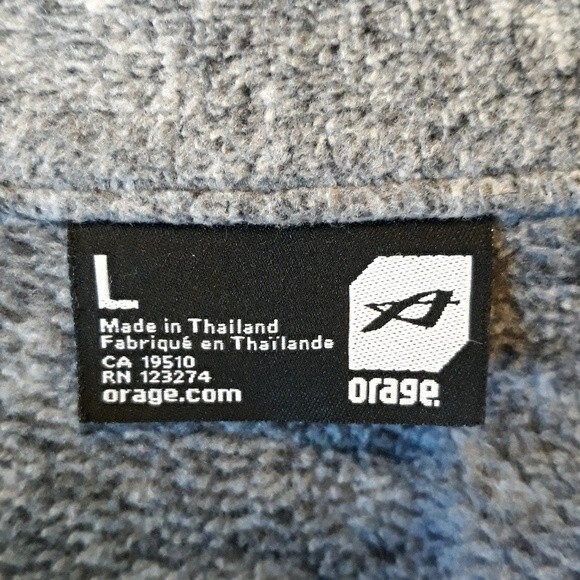 Orage Zip Up Fleece Jacket, Ladies Size L Gray High Neck - Picture 8 of 9